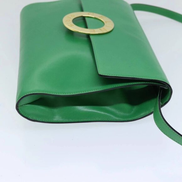 CELINE Shoulder Bag Leather Green Auth 75227AV - Picture 5 of 15